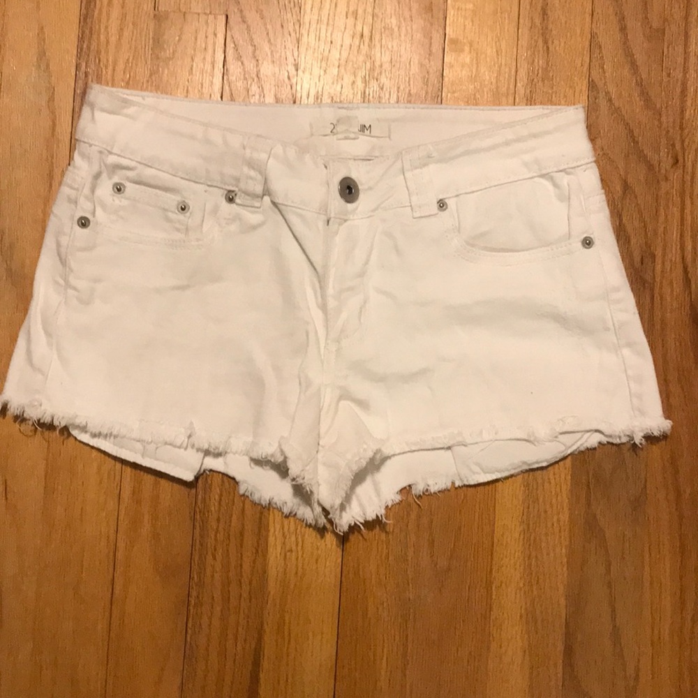 Forever 21 White Denim Shorts